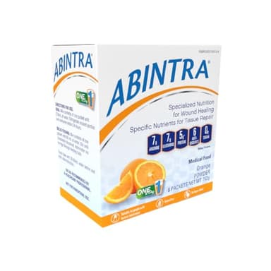 ABINTRA Specialized Nutrition for Wound Healing Includes L-Arginine, Orange Flavor, 6 Packets, 27g Each