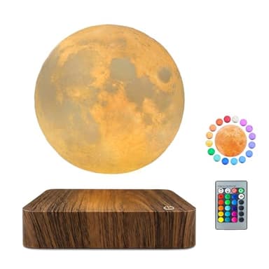 Flagest Levitating Moon Lamp, Magnetic Floating Moon Night Light with 16 Color Modes and Remote Control, Home Office Desk Decor, Birthday Holiday Gifts for Women Men Boys Girls