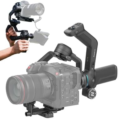 Feiyu SCORP-C2 Camera Gimbal Stabilizer, AI Tracking Gimbal for Vlogging, 7.7 lb Payload, 3-Axis Gimbal with Bluetooth Shutter Control, Compatible with Canon Sony Nikon