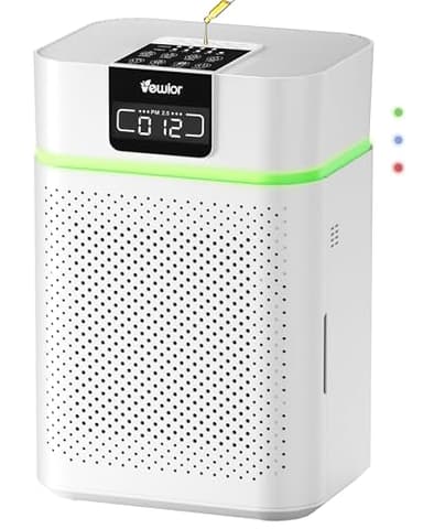 Air Purifier for Home 1800 Ft² Coverage, PM2.5 Monitor & Air Quality Light, Large Bedroom with Essential Oil Diffuser, 15dB Sleep Mode, Timer & Child Lock, Pet Dander Wildfire Smoke Odor Dust Pollen