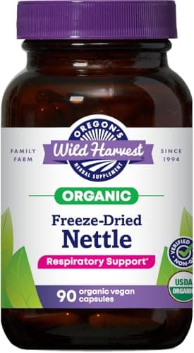 Oregon's Wild Harvest, Certified Organic Nettle Capsules with Stinging Hairs, Allergy Supplement, 600 mg, 90 Capsules