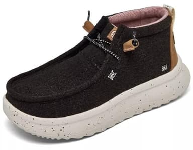 HEYDUDE Wendy Peak Hi Wool Black Size 7 | Women’s Shoes | Women’s Slip-on Loafers | Comfortable & Light-Weight