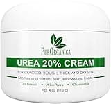 PurOrganica Urea 20% Healing Cream 4 oz - Best Callus Remover - Moisturizes and Rehydrates Hands, Feet and Knees to a Healthy Appearance - Soothes and Softens Thick, Cracked, Rough Dead and Dry Skin