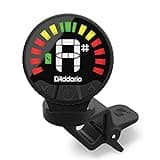 D'Addario Accessories Nexxus 360 Rechargeable Guitar Tuner - Clip On Guitar Tuner - Acoustic Guitar Tuner - Electric Guitar Tuner - 24 Hours of Tuning Time per Charge - Rotates 360-degrees