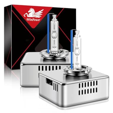 WinPower D5S Xenon Headlight Bulb, 8000K Ice Blue White High Low Beam Replacement, Pack of 2