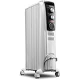 De'Longhi Dragon Oil Filled Radiator Heater, 1500W Electric Space Heater for indoor use, portable room heater, programmable timer, full room heater with safety features, TRD40615T
