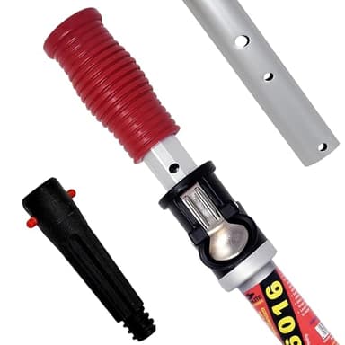 SKIMLITE MANUFACTURING Snaplite Telescopic Pool Pole 16 Ft Adjustable Cleaning Poles Push Button Lock Light Weight Easy Grip, Includes Universal Threaded Adapter for Skimmer Net Brush Vacuum Head