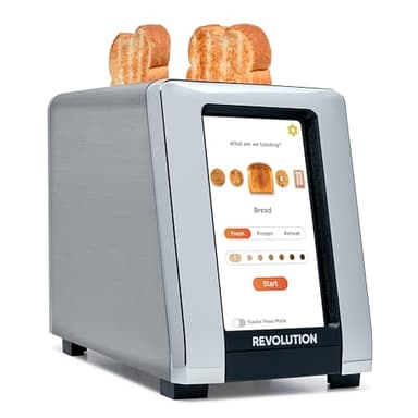Revolution R180 Connect Touchscreen Smart Toaster with High-Speed InstaGLO Technology – Choose from 6 Bread Types, 7 Browning Levels, & Toastie Press Mode (Stainless Steel, 2-Slice)