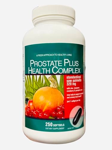TRU_Natures Plus Health Complex, Saw Palmetto 320mg with Zinc, Lycopene, Cranberry & Pumpkin Seed, 250 Softgels;1 Pack Comes with Thank You Sticker