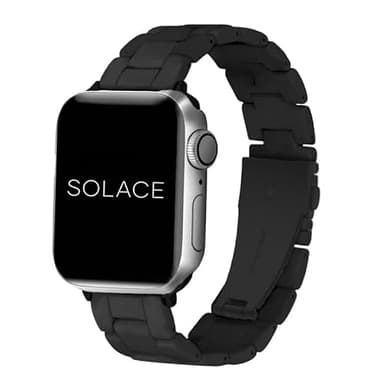Solace Bands Lightweight Perma Watch Band - Universal Fit for Apple Watch Bands for Women & Men, iWatch Bands for 38mm 40mm 41mm 42mm 44mm 45mm 49mm Ultra, SE, Series 11 10 9 8 7 6 5-1 (Matte Solid)