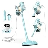 Roomie Tec Corded Stick Vacuum with HEPA Filter - 450W Powerful Suction, Bagless, Portable Handheld for Carpet & Stairs, Large Dust Capacity, 20ft Cable & Wall Mount Storage