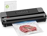 Bonsenkitchen Vacuum Sealer Machine Multi-Functional Food Sealer with 10 Vacuum Bags, Fast-Compact Design, External Vacuum System & Accessory Tube for Freshness Preservation