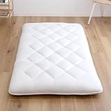 TEIJIN Japanese Futon Mattress, 100% Polyester, Foldable & Portable Floor Lounger Bed, Roll Up Sleeping Pad, Shikibuton (Twin, Extremely Thick)