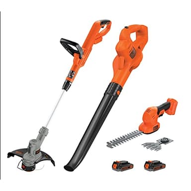 BLACK & DECKER 20V Cordless Weed Wacker, Hedge Trimmer and Leaf Blower 3 Tools Combo Kit, 2 Batteries, Charger and Interchangeable 4 in 8 in Blades Included (BCK3789D2)