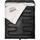 yotruth Double Sleeping Bag with Pillow for Camping,3 Season,Queen Size,Two Person,Sleeping Bag Cold Weather,Camping Sleeping Bag,Camping Essentials,Camping Gear,Camping Accessories,