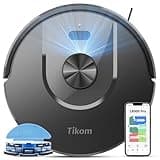 Tikom Robot Vacuum and Mop Combo, 5000Pa Suction, Smart Mapping, 45dB Robotic Vacuum Cleaner for Carpets, Pet Hair, Hardfloors (L8000 Pro)
