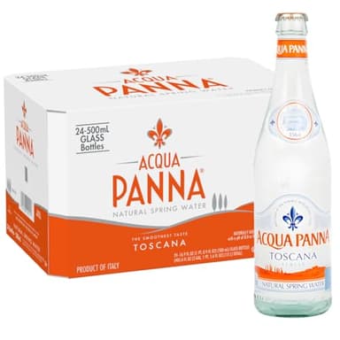Aqua Panna 500 mL (16.9 oz) Glass Bottles (24-Pack)