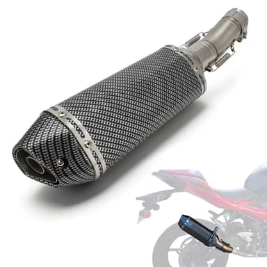 JFG RACING Motorcycle Slip On Exhaust with Muffler for Ninja 400 2016-2023