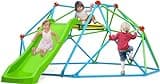 Zupapa Climbing Dome with Slide, 8FT Jungle Gym Monkey Bar for Backyard Max load 440Lbs, Outdoor Climbing frame Toys for Toddlers Playground set, 2 in 1 Outdoor Geometric Dome Climber for Kids Age 3-8