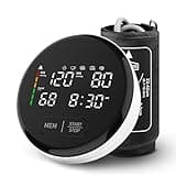 Blood Pressure Monitor Automatic Upper Arm Monitors for Home Use Adjustable Cuff 8.7-16.5 in with Voice Function Large Backlit Display 2x120 Sets Memory Compact Machine with Storage Bag