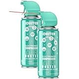 iDuster Disposable Compressed Air Duster, 3.5 oz Computer Cleaner, Keyboard Cleaner, 2 PCS