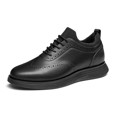 Bruno Marc Men's MaxFlex Dress Sneakers Oxfords Casual Wingtip Brogue Shoes,Size 11,All Black,SBOX2326M