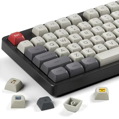 XDA Profile PBT Keycaps, Retro Game Console Custom Keycap Set, XVX Keyboard Keycap 75 Percent with Dye-Sublimation Suitable for Most 65% 80% 100% Gateron Cherry MX Switches Mechanical Keyboard