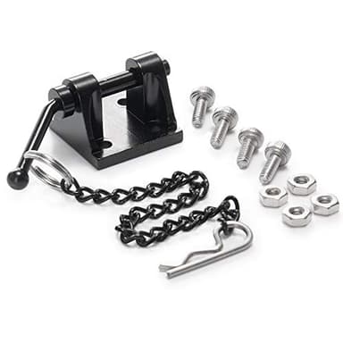 FAST-RC 1set 1/10 Scale Alloy Metal Trailer Tow Pintle Hook Chain for 1:10 RC Crawler Car SCX-10 D90 TF2 Truck Accessory