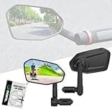 RBRL Bicycle Mirror, Extra Large Bike Mirror, 360° Adjustable Shatterproof and Durable Bar End Rear View Mirror Bicycle, Bicycle Side Mirror for E-Bike (Set)