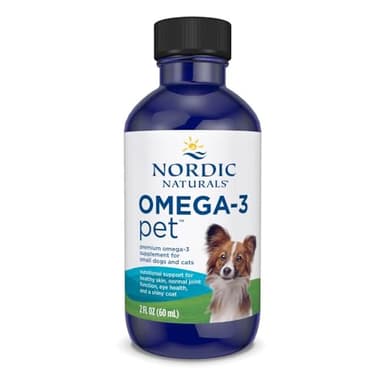 Nordic Naturals Omega-3 Pet, Unflavored - 2 oz - 294 mg Omega-3 Per One mL - Fish Oil for Small Dogs & Cats with EPA & DHA - Promotes Heart, Skin, Coat, & Immune Health