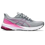 ASICS Women's GT-1000 12 Running Shoes, 7.5, Sheet Rock/HOT Pink