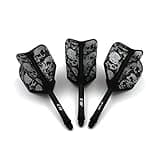 CUESOUL Integrated Dart Shaft and Flights L-Dart Shaft 21mm,Black Skull Dart Flights