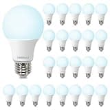 DEGNJU LED Light Bulbs Daylight 5000K, 60 Watt Equivalent LED Bulbs, A19 Standard Bulbs, 800 LM, 15000 Hours, E26 Base, Non-Dimmable, 8.5W LED Bulbs for Bedroom Living Room 24 Pack