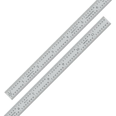 PEC Tools 12" Flexible Metal Ruler, Made from Premium Stainless Steel, 4R Graduation (1/8", 1/16", 1/32", 1/64"), Fully Hardened and Tempered Machinst Rule, Made in USA