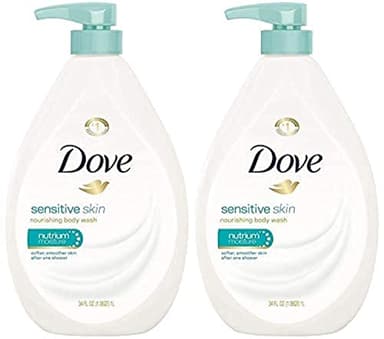 Dove Body Wash, Sensitive Skin Pump,34 Fl Oz (Pack of 2)