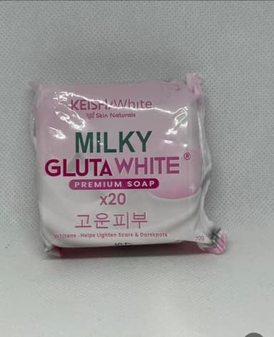 Milky Gluta White Soap 20x, Milky Gluta White Soap, MilkyGluta Whites Bar Soap, Glutamilk 𝐖𝐡𝐢𝐭𝐞𝐧𝐢𝐧𝐠 Soaps, Glutamilk Premium Soaps for Face & Body, Deep Cleanse, Exfoliate (1, 1pcs)
