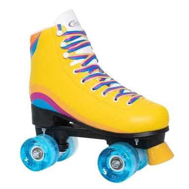 Nattork Roller Skates for Women Outdoor Indoor Four-Wheel Fun Fashionable Roller Skates for Men Girls Boys Yellow