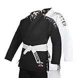 TWISTER FIGHT WEAR Victory Brazilian Jiu Jitsu Gi/Kimono/BJJ Gi Premium quality Fabric Comes With White Belt (Black, A2)