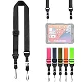 FIEIL Adjustable Shoulder Strap, Nylon Camera Strap, Comfortable Neck Strap for iPad, Cellphone Tablet, Camera, Laptop, Binocular, Luggage Bag (Black Universal Lanyard)