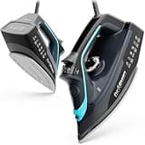 Pursteam SteamBurst+ 1750W Steam Iron, Ceramic Soleplate, Adjustable Steam, Burst of Steam, Self-Clean, Anti-Calc, Anti-Drip, Powerful & Long-Lasting Steam for All Fabrics