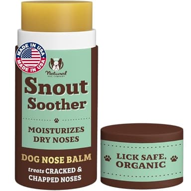 Natural Dog Company Snout Soother Balm – Dog Nose Balm for Dry Cracked Snouts, Moisturizing Winter Nose Care with Coconut Oil & Shea Butter, Lick Safe Dog Snout Balm for All Breeds, 2 oz Stick