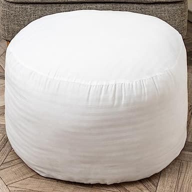 Asuprui Pouf Filler PP Cotton Footstool Pouf Stuffing Pouf Insert Ottoman Filler Bean Bag Filler 20x20x12 Inches Round