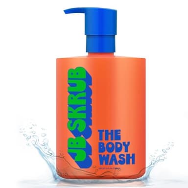 JB SKRUB The Body Wash for Kids, Tween & Teen Boys with Foaming Action & Natural Citrus Scent - No Harsh Ingredients Boys Body Wash - Conquer Adolescent Funk with Confidence - 14 Oz.