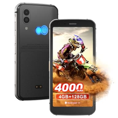 S62 Rugged Cell Phone Unlocked (128GB, 4GB) 5.7" IP68 Waterproof Android Smartphone, 12MP Dual Camera, All Day Battery, NFC, Fingerprint Unlock, Snapdragon 660 Nano Slot (Renew)