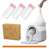 ABRCT Waste Bags(60 Count) for Self-Cleaning Litter Box Automatic Electronic Hands-Free Smart Robot self Cleaning Litter Box Liner- Safe Anti-Pinch, Odor Control,for Multiple Cats