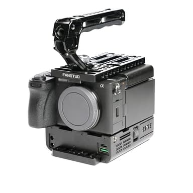 Fangtuo A6V for Sony A6700 cage,cineback Kit,with Cooling System & V-Mount Battery Expansion Rig