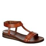 Lauren Blakwell Olivia - Women's Casual Comfort Slip-On Flat Slide Sandal Brown, Size 8.0 Medium Width