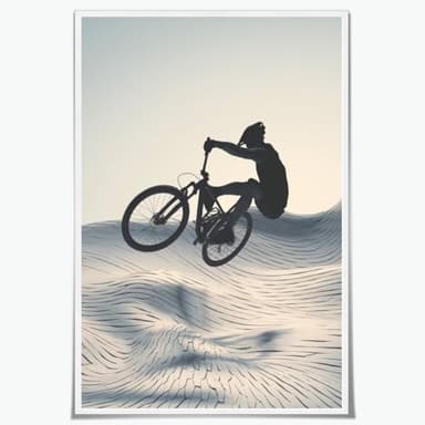 Artellix Boys Bedroom Sports Decor BMX Biking Sport Signs Art Posters Minimalist Man Room Wall Art Sports Pictures Canvas Painting Poster Boho Teen Room Wall Decor 8x12inch Unframed