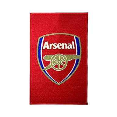 Arsenal FC Official Soccer Crest Rug (One Size) (Red/Gold)