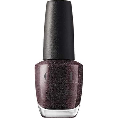 OPI Nail Lacquer My Private Jet | Opaque Dark Black Shimmer Chip Resistant Nail Polish | Fast Drying, Streak Free